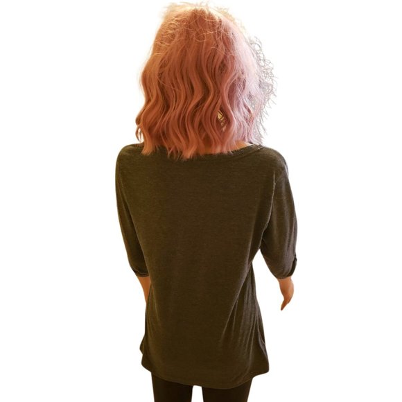 Bacardí Rum Logo 3/4 Sleeve Henley Top Women’s M - Picture 3 of 11